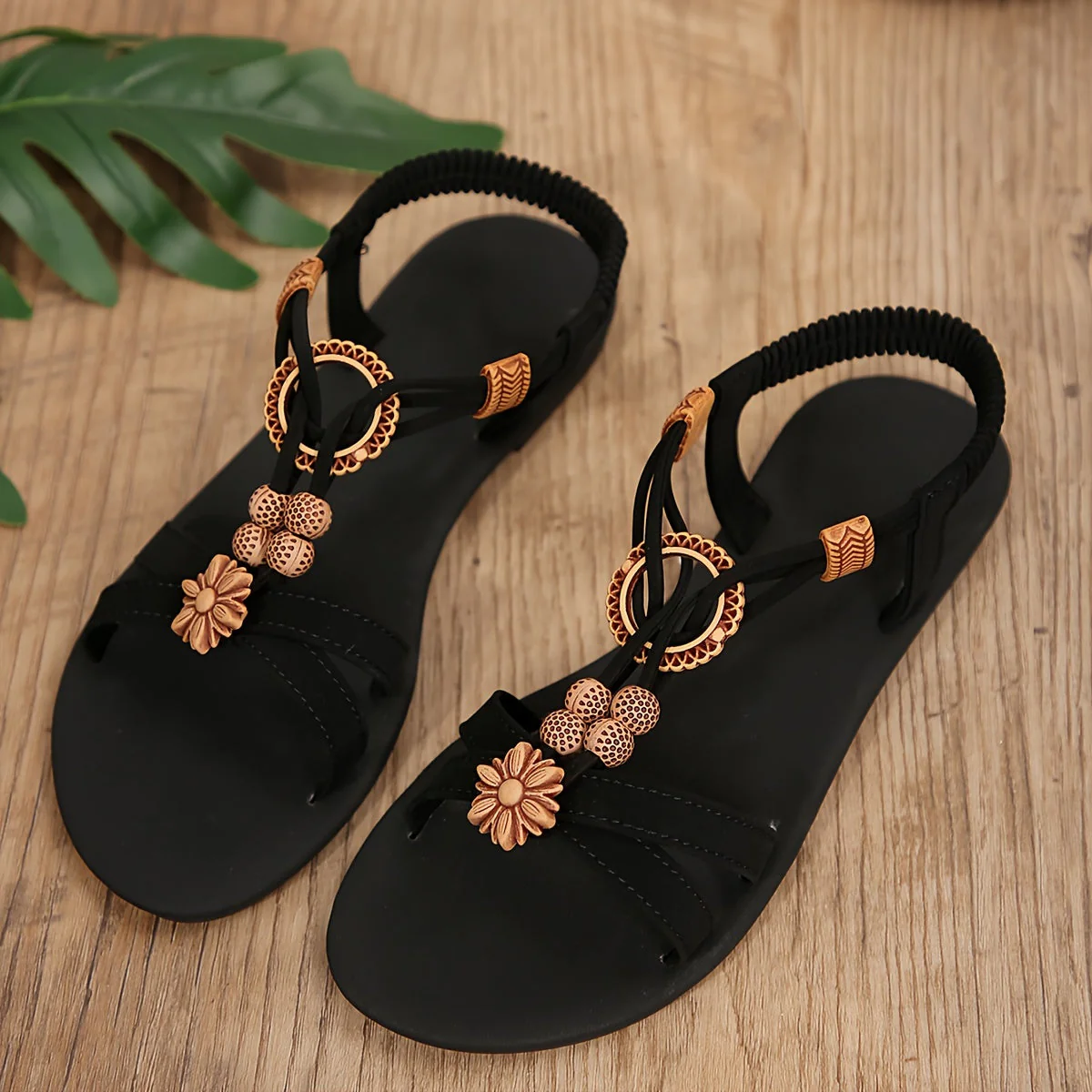 Sandales décontractées à motif floral pour femme - style estival confortable et tendance - Image 7
