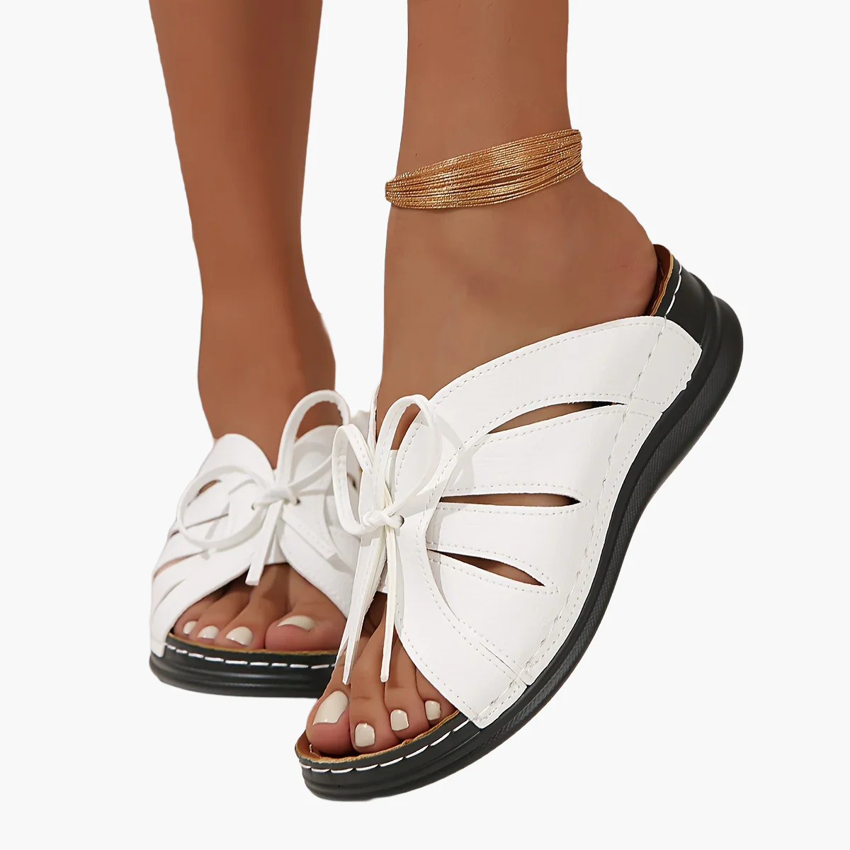 Sandales décontractées à plateforme pour femme – Style estival confortable à enfiler, bout ouvert - Image 15