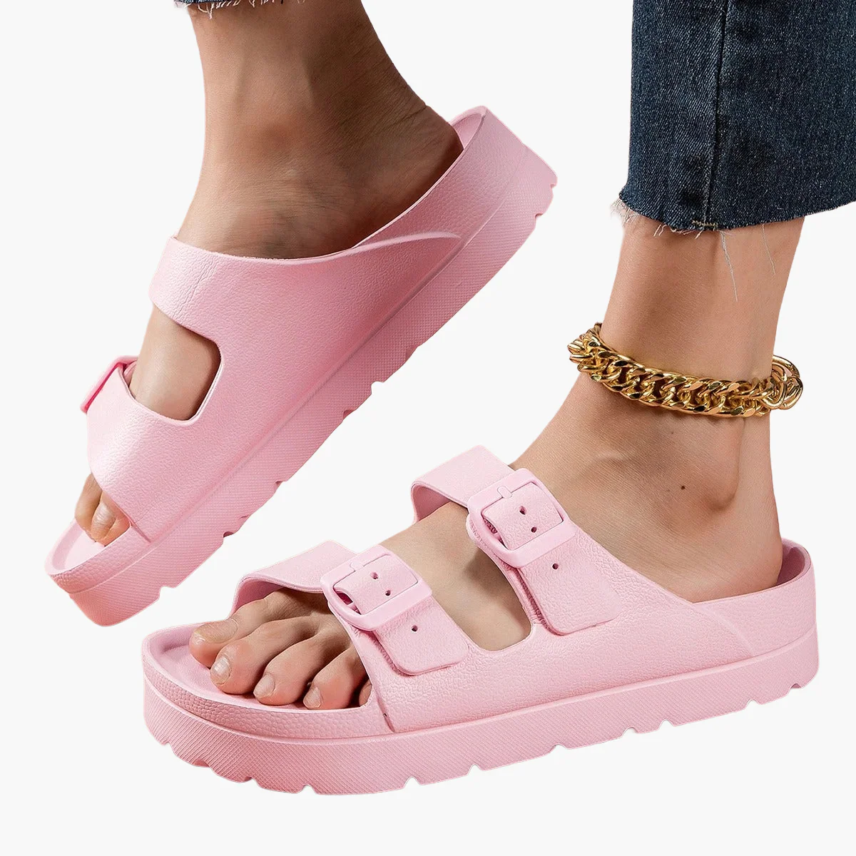 Sandales à Double Bride Femme Style Confort Quotidien et Plage - Image 10