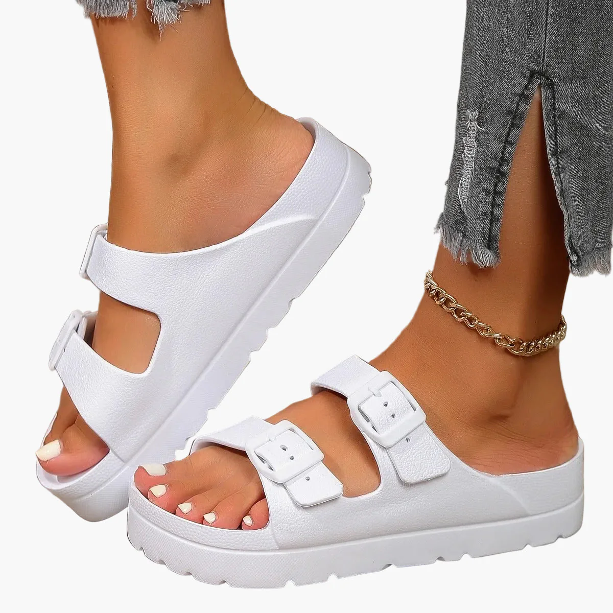 Sandales à Double Bride Femme Style Confort Quotidien et Plage - Image 7