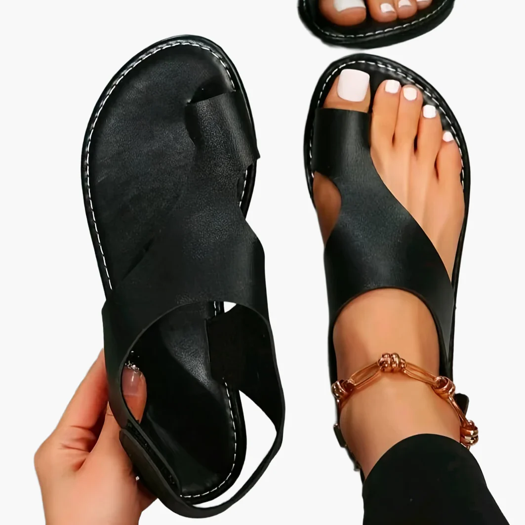 Sandales élégantes pour femme à bout séparé style décontracté d'été - Image 11
