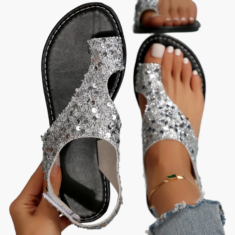 Sandales élégantes pour femme à bout séparé style décontracté d'été - Image 12