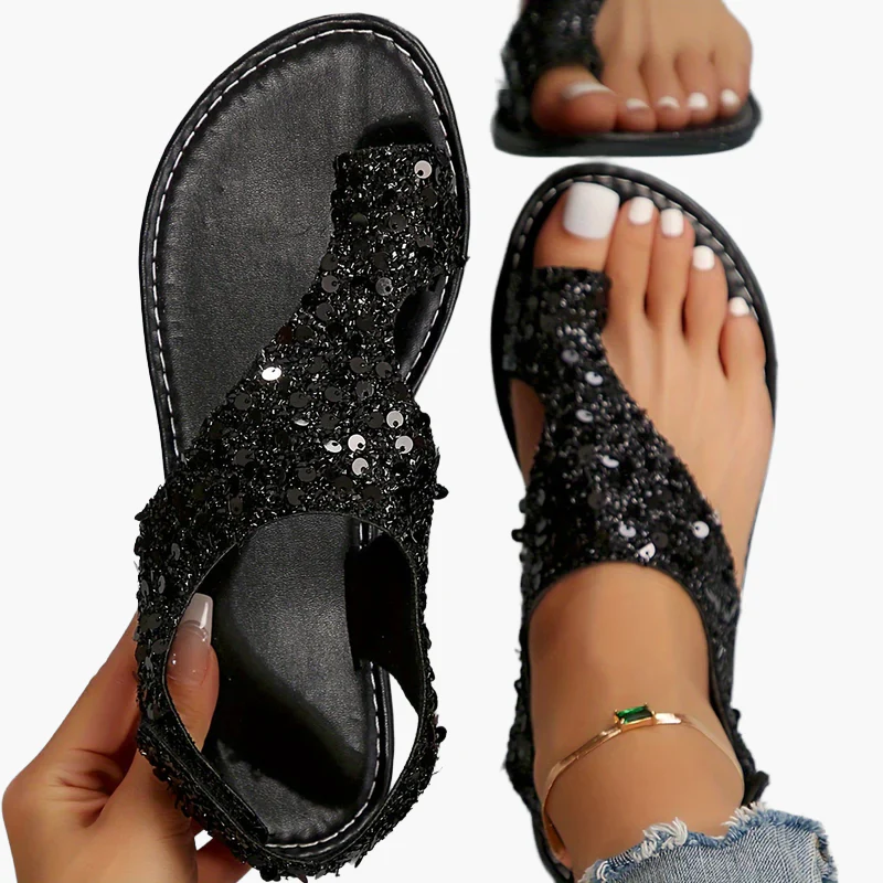Sandales élégantes pour femme à bout séparé style décontracté d'été - Image 13