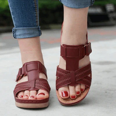 Sandales à enfiler confort compensées pour femmes – Style chic et usage quotidien - Image 10
