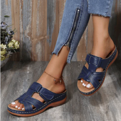 Sandales à enfiler confort compensées pour femmes – Style chic et usage quotidien - Image 12