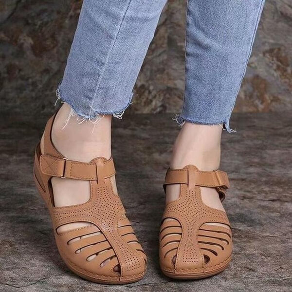 Sandales à enfiler confort compensées pour femmes – Style chic et usage quotidien - Image 13