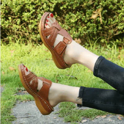 Sandales à enfiler confort compensées pour femmes – Style chic et usage quotidien - Image 14