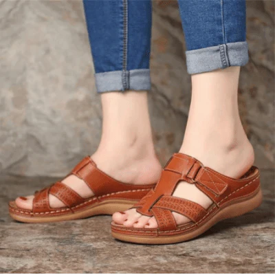 Sandales à enfiler confort compensées pour femmes – Style chic et usage quotidien - Image 18