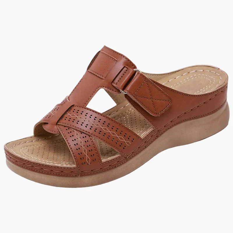 Sandales à enfiler confort compensées pour femmes – Style chic et usage quotidien - Image 3