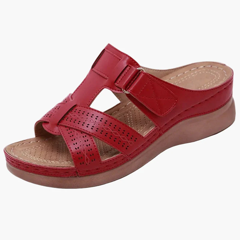 Sandales à enfiler confort compensées pour femmes – Style chic et usage quotidien - Image 4