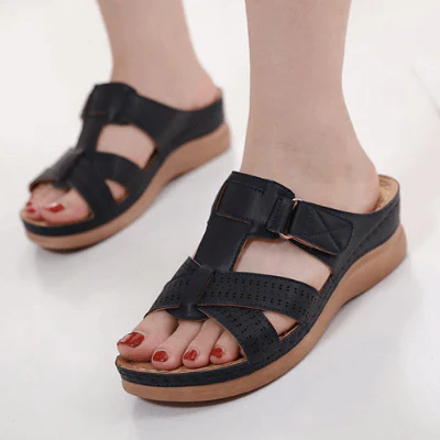 Sandales à enfiler confort compensées pour femmes – Style chic et usage quotidien - Image 7