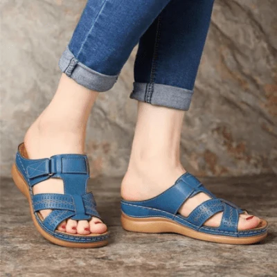 Sandales à enfiler confort compensées pour femmes – Style chic et usage quotidien - Image 8