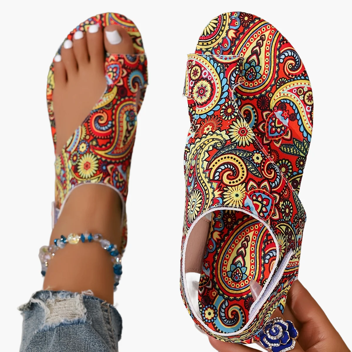 Sandales d'été bohèmes pour femme style ethnique plage et ville - Image 7