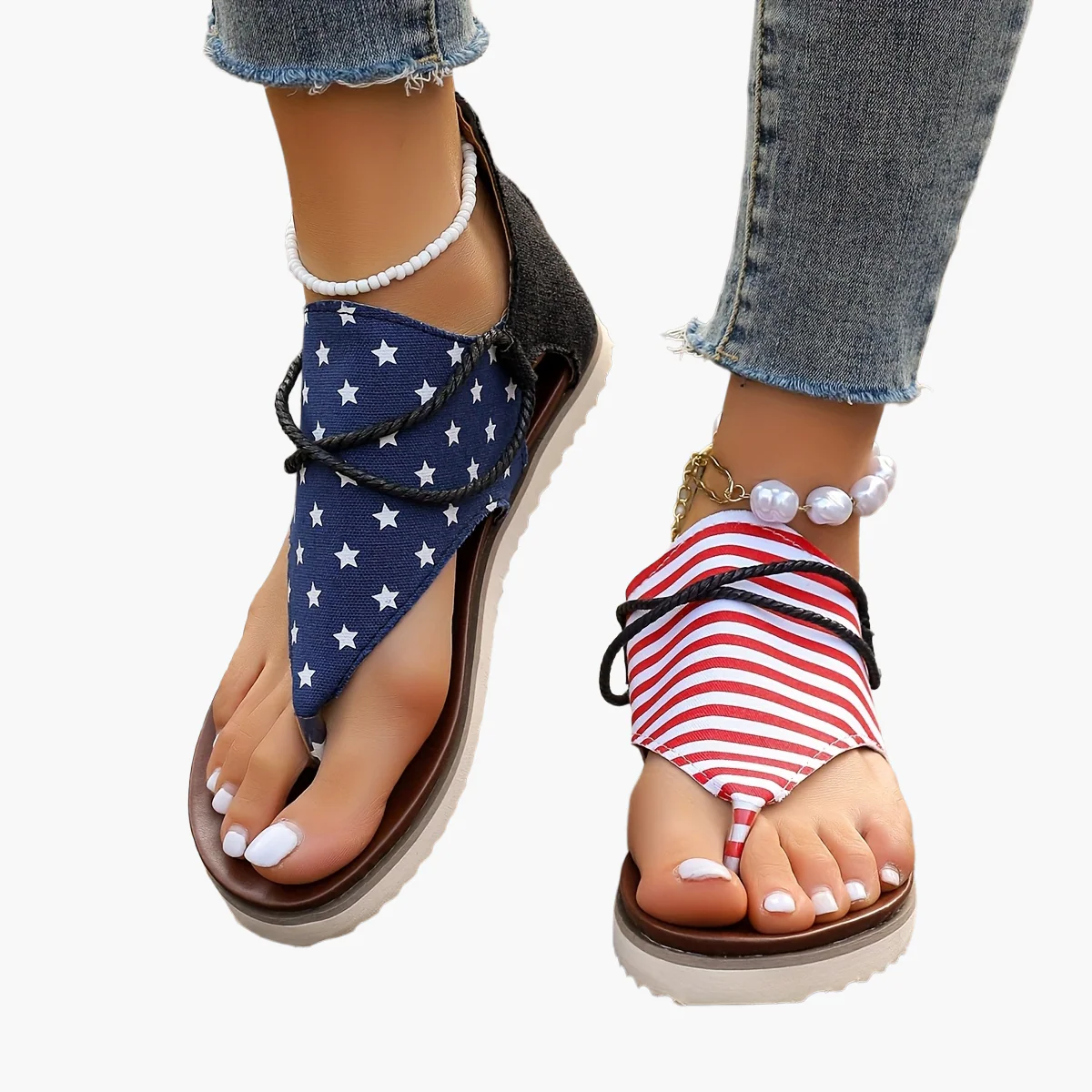 Sandales d'été décontractées femme style bohème à motif léopard - Image 8