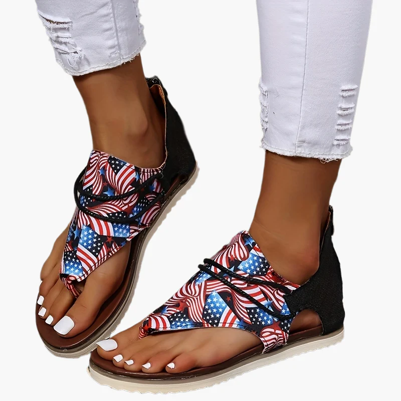 Sandales d'été décontractées femme style bohème à motif léopard - Image 9