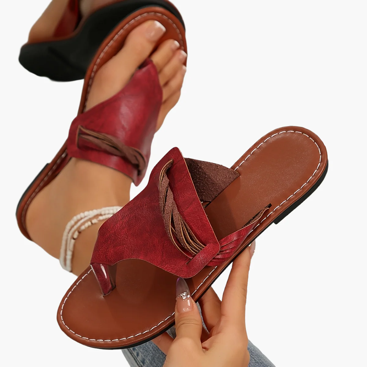 Sandales d'été Femme Style Bohème Confort Chic à Enfiler - Image 10