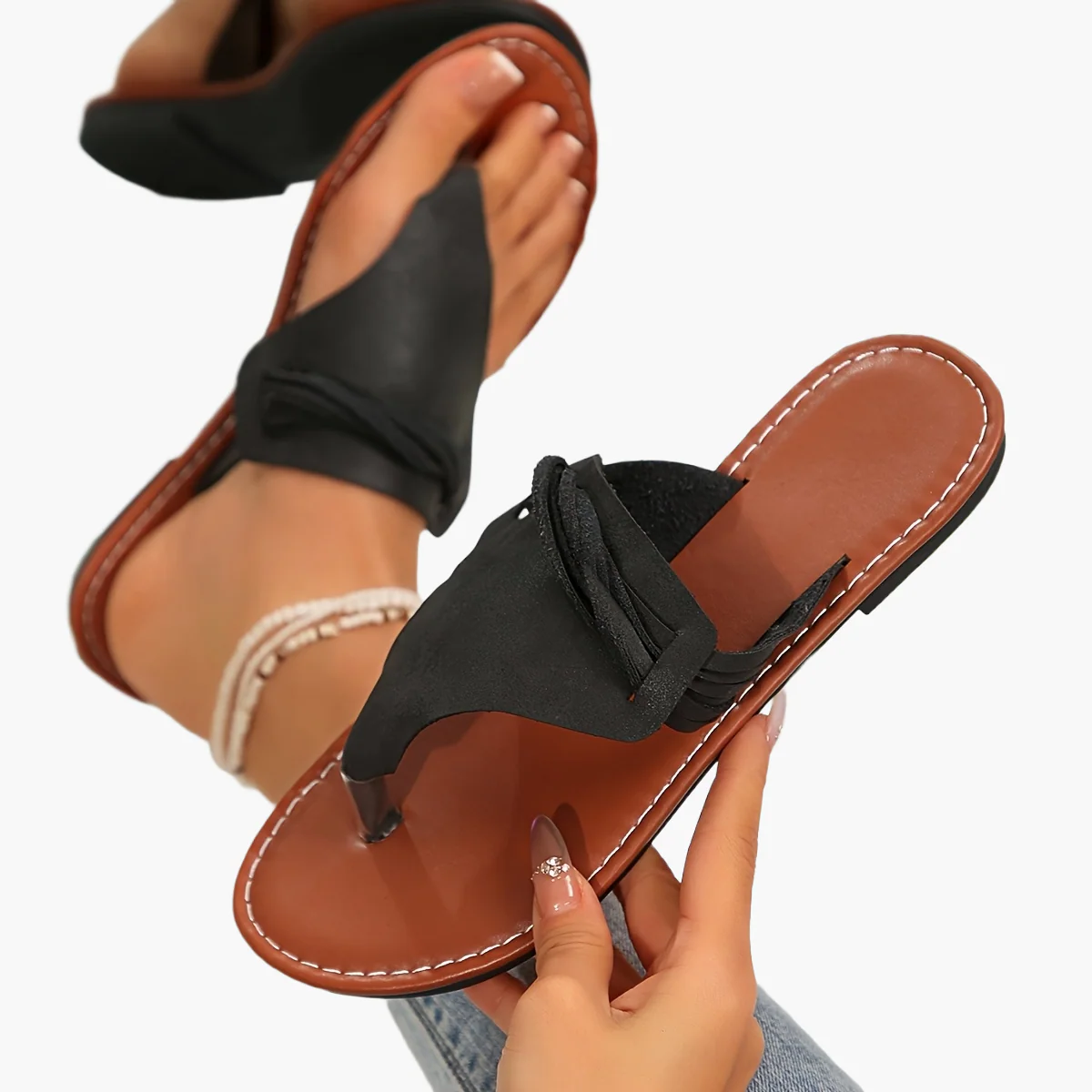 Sandales d'été Femme Style Bohème Confort Chic à Enfiler - Image 11
