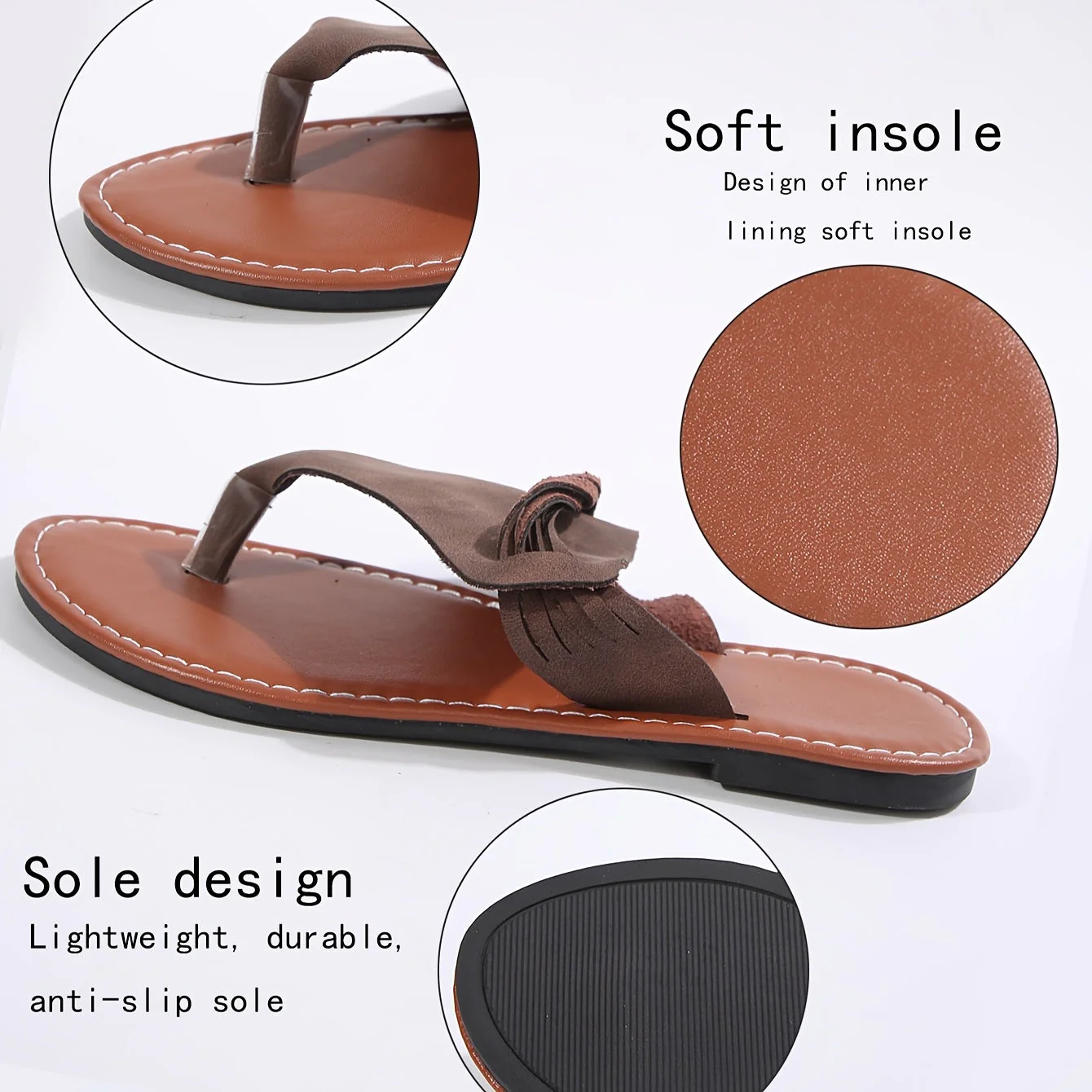 Sandales d'été Femme Style Bohème Confort Chic à Enfiler - Image 7
