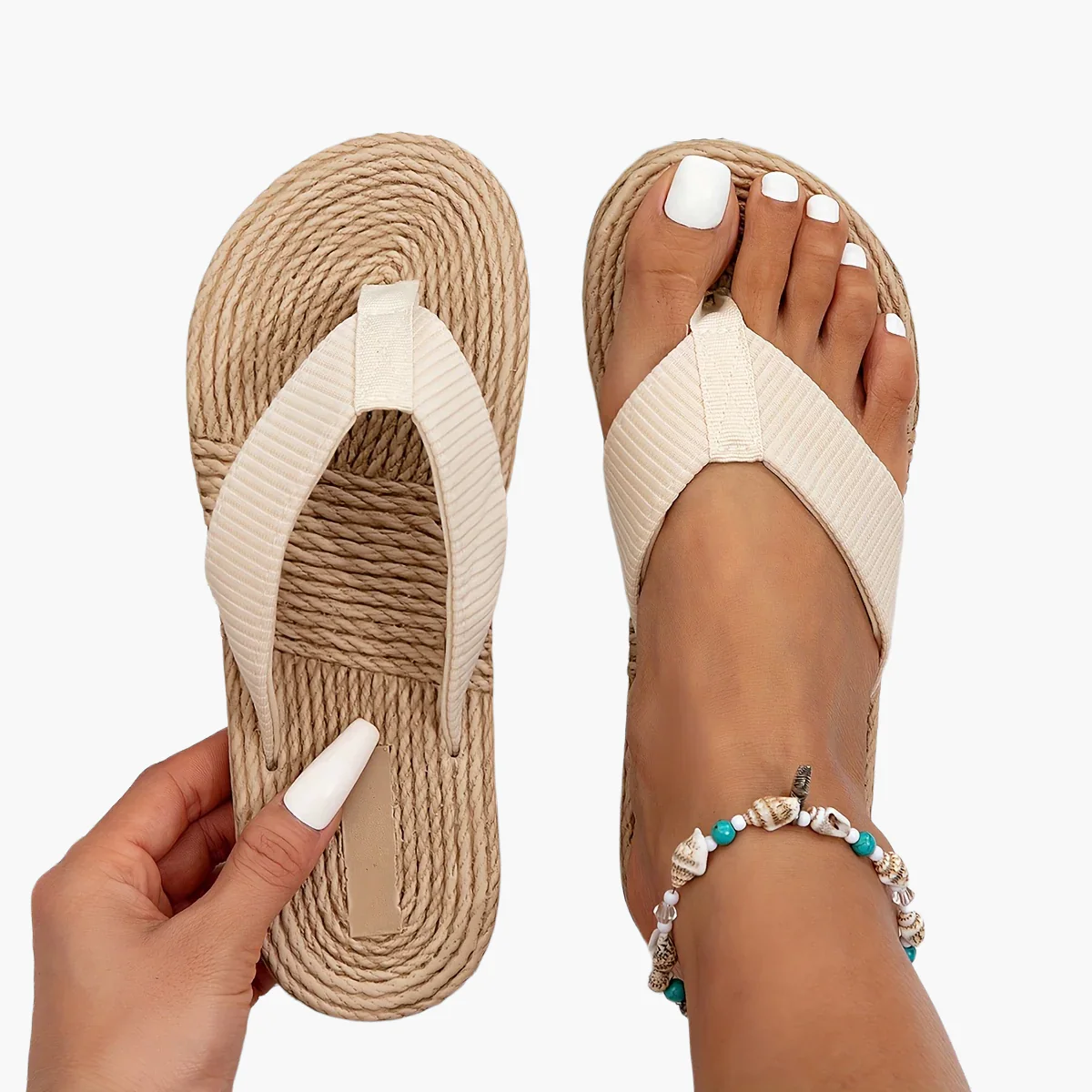 Sandales d'été plates minimalistes pour femme, style décontracté et chic - Image 11
