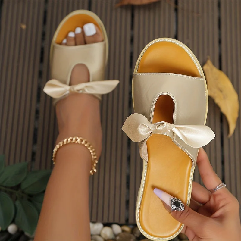 Sandales mules femme à nœud élégant style décontracté pour l'été - Image 4