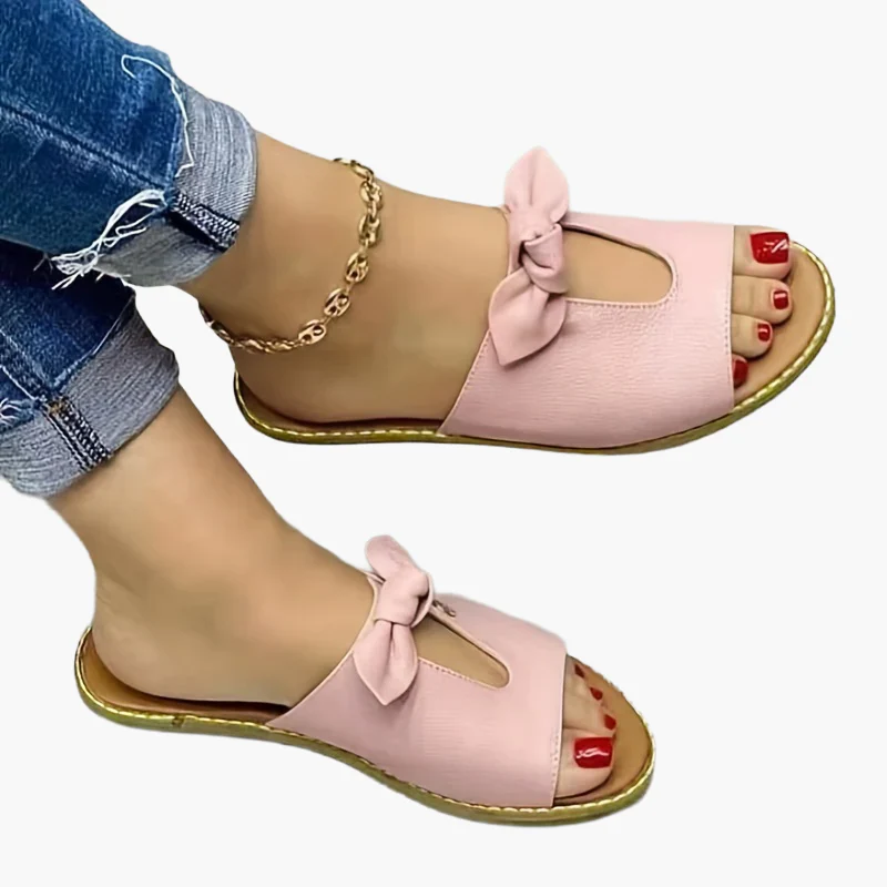 Sandales mules femme à nœud élégant style décontracté pour l'été - Image 7