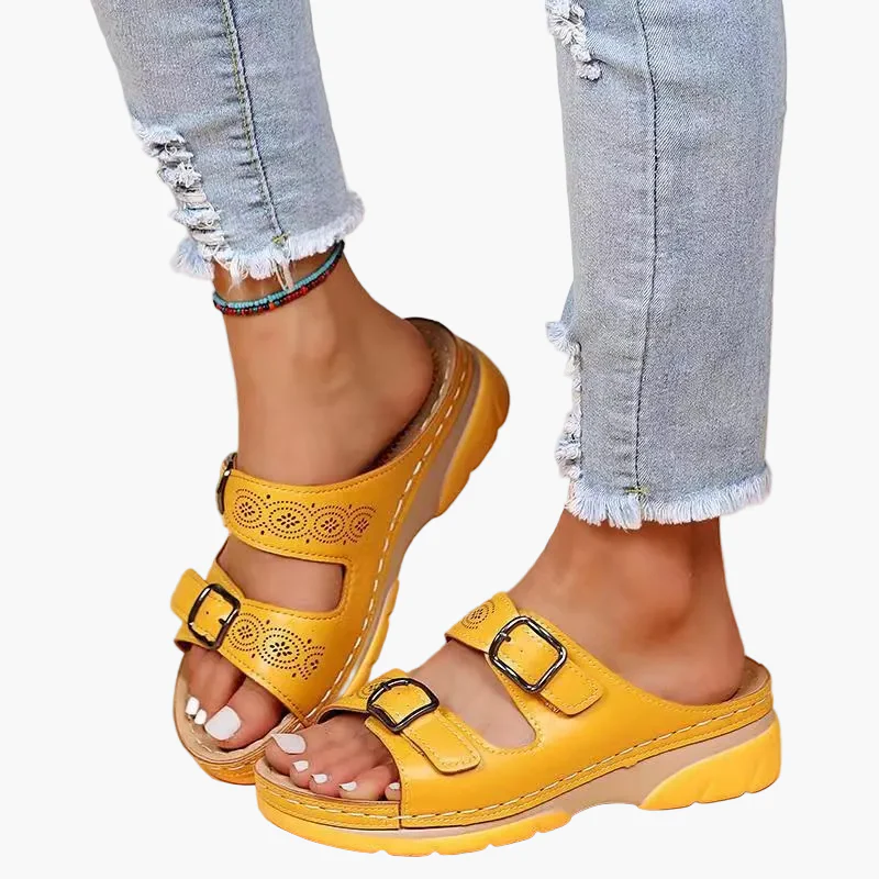 Sandales orthopédiques femme à deux brides – confort quotidien et style décontracté - Image 4