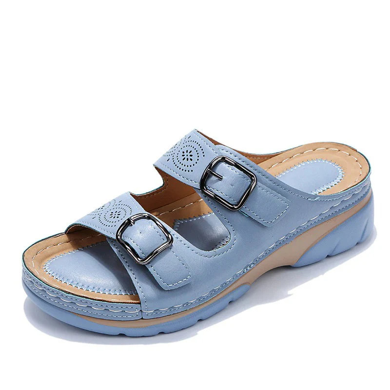Sandales orthopédiques femme à deux brides – confort quotidien et style décontracté - Image 8