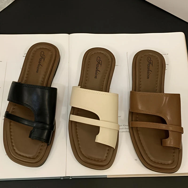 Sandales plates décontractées pour femme, style chic, idéales pour l'été - Image 2