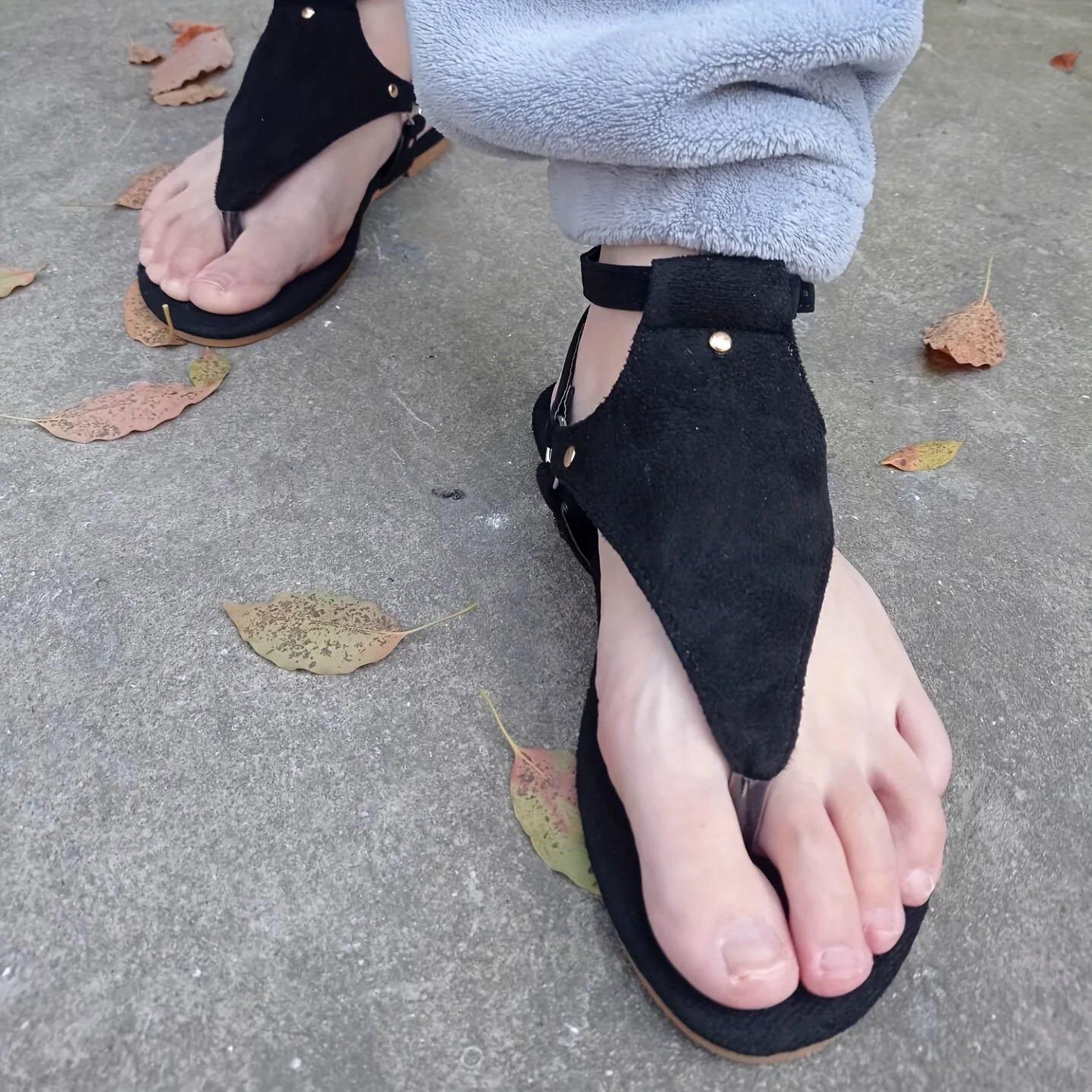 Sandales T-strap tendance pour femme style décontracté été - Image 3