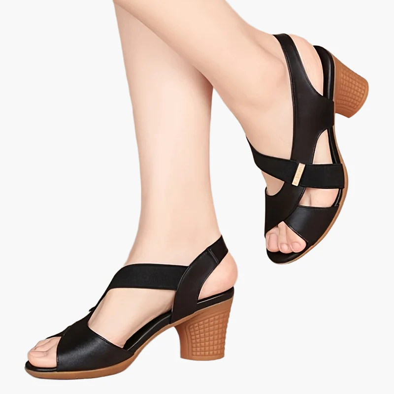 Sandales à talon bloc pour femme, style élégant, confort quotidien, été - Image 5