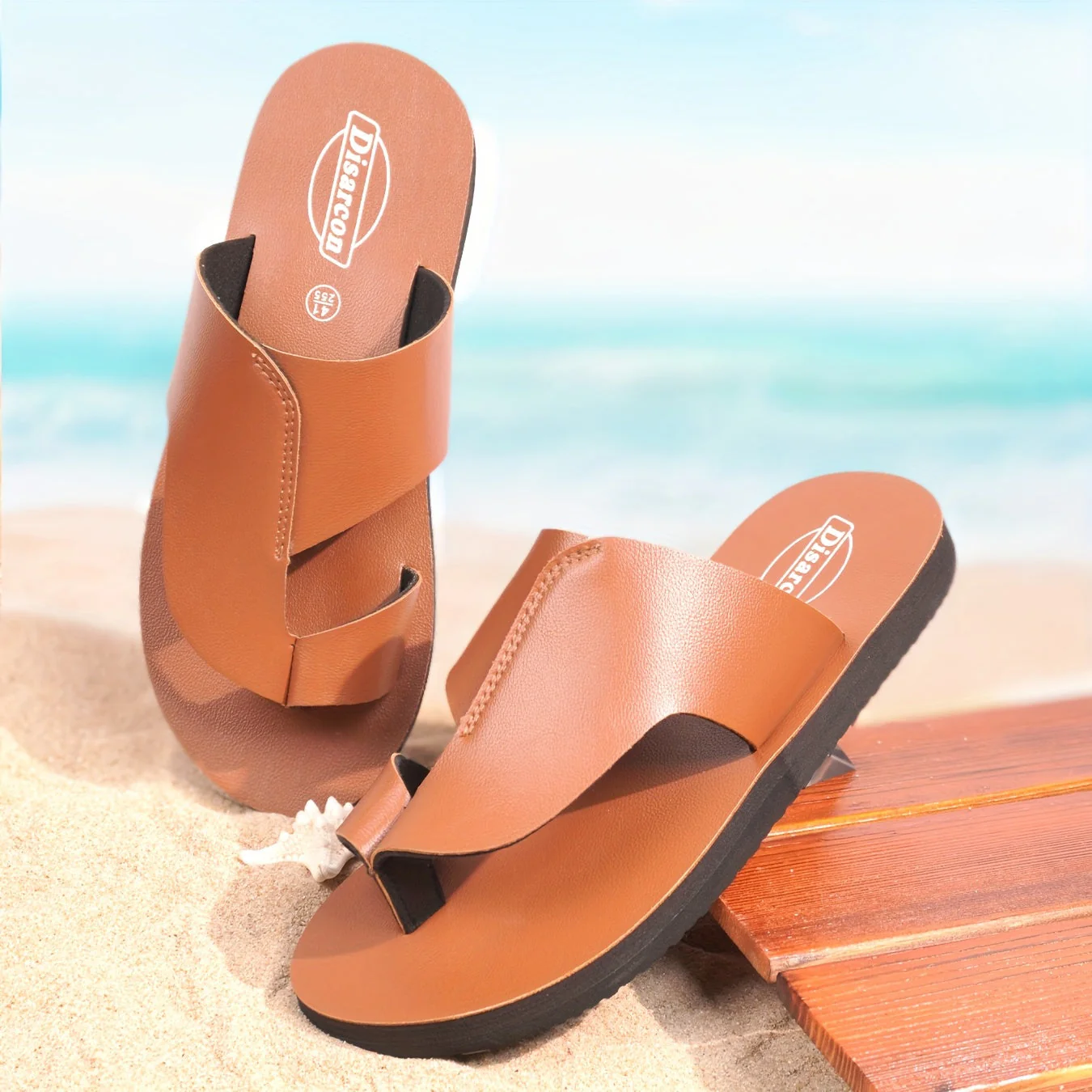 Sandales vintage homme pour plage et usage quotidien - style décontracté - Image 2