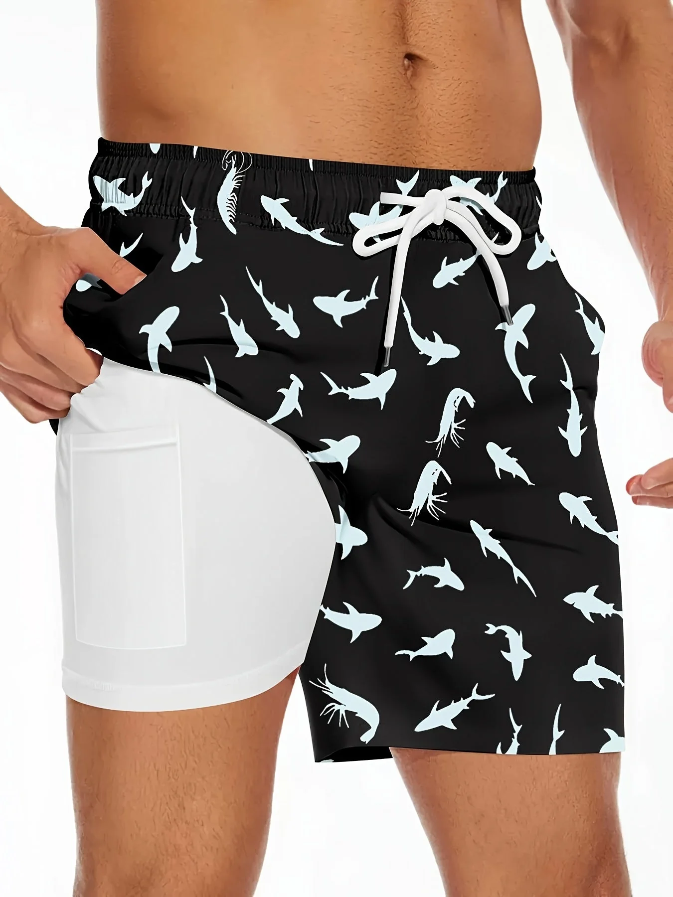 Short de bain homme motif canard jaune style amusant pour piscine et plage - Image 4