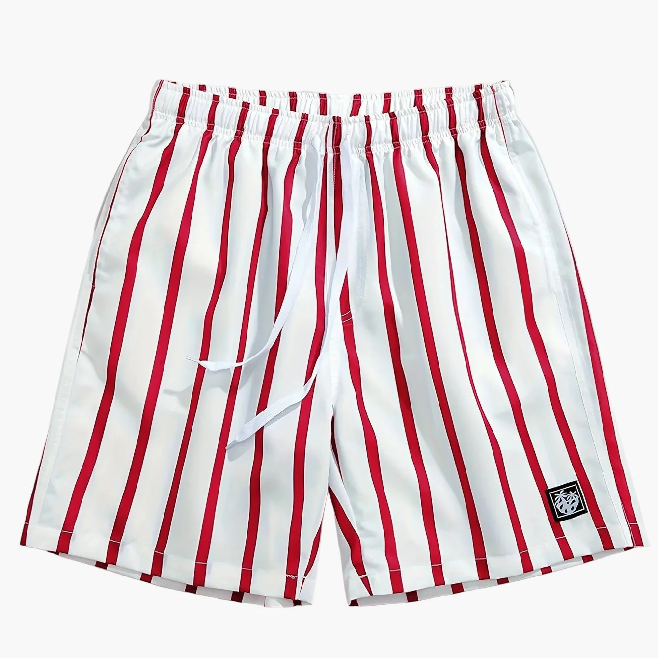 Short de bain homme à rayures rouges style décontracté pour l'été - Image 7