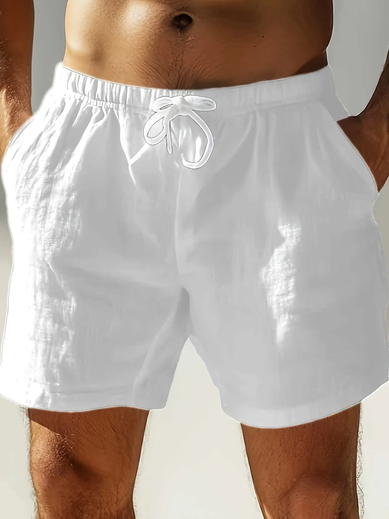 Short de bain homme style décontracté avec cordon ajustable pour plage ou piscine - Image 2