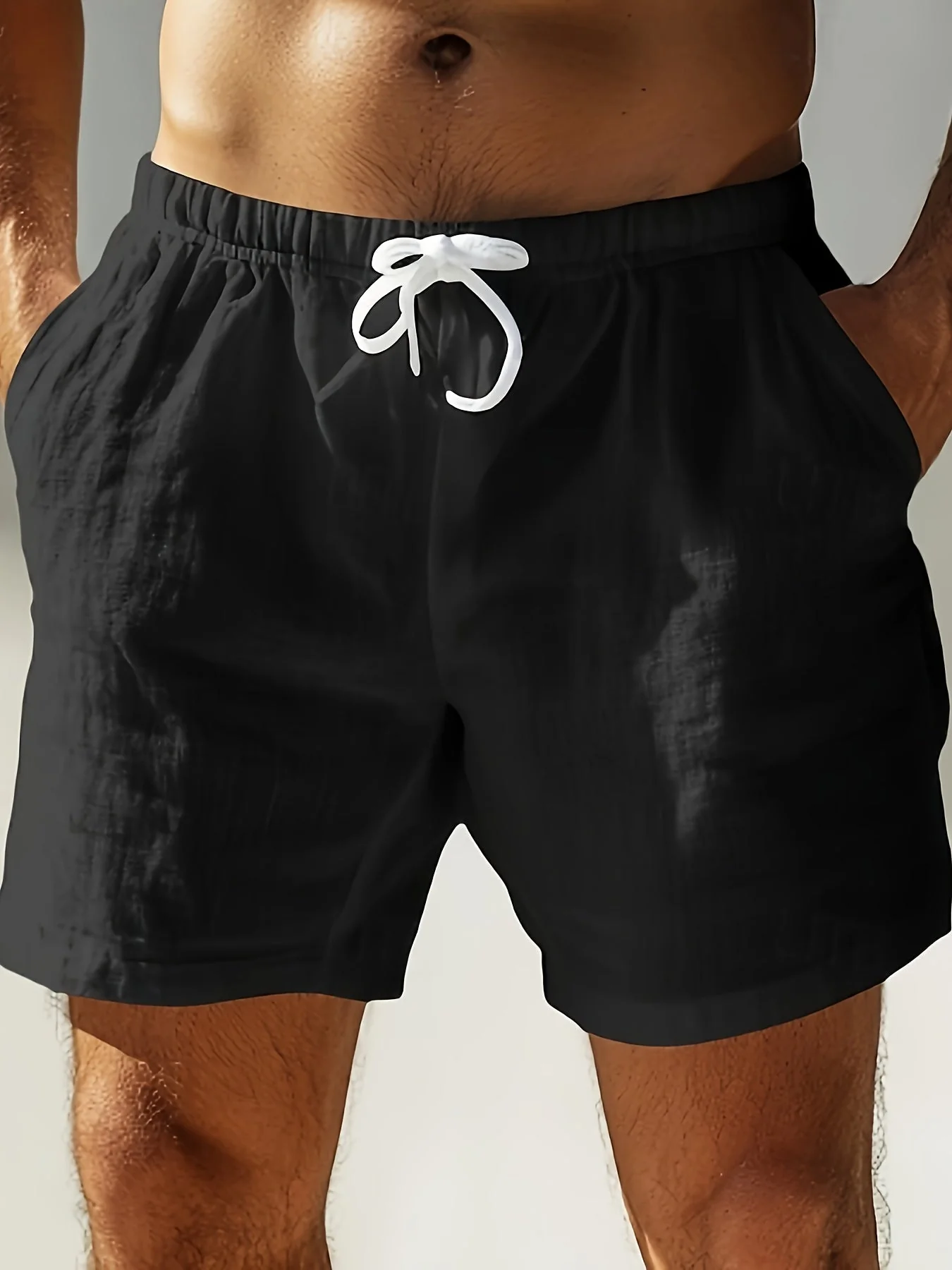Short de bain homme style décontracté avec cordon ajustable pour plage ou piscine - Image 3