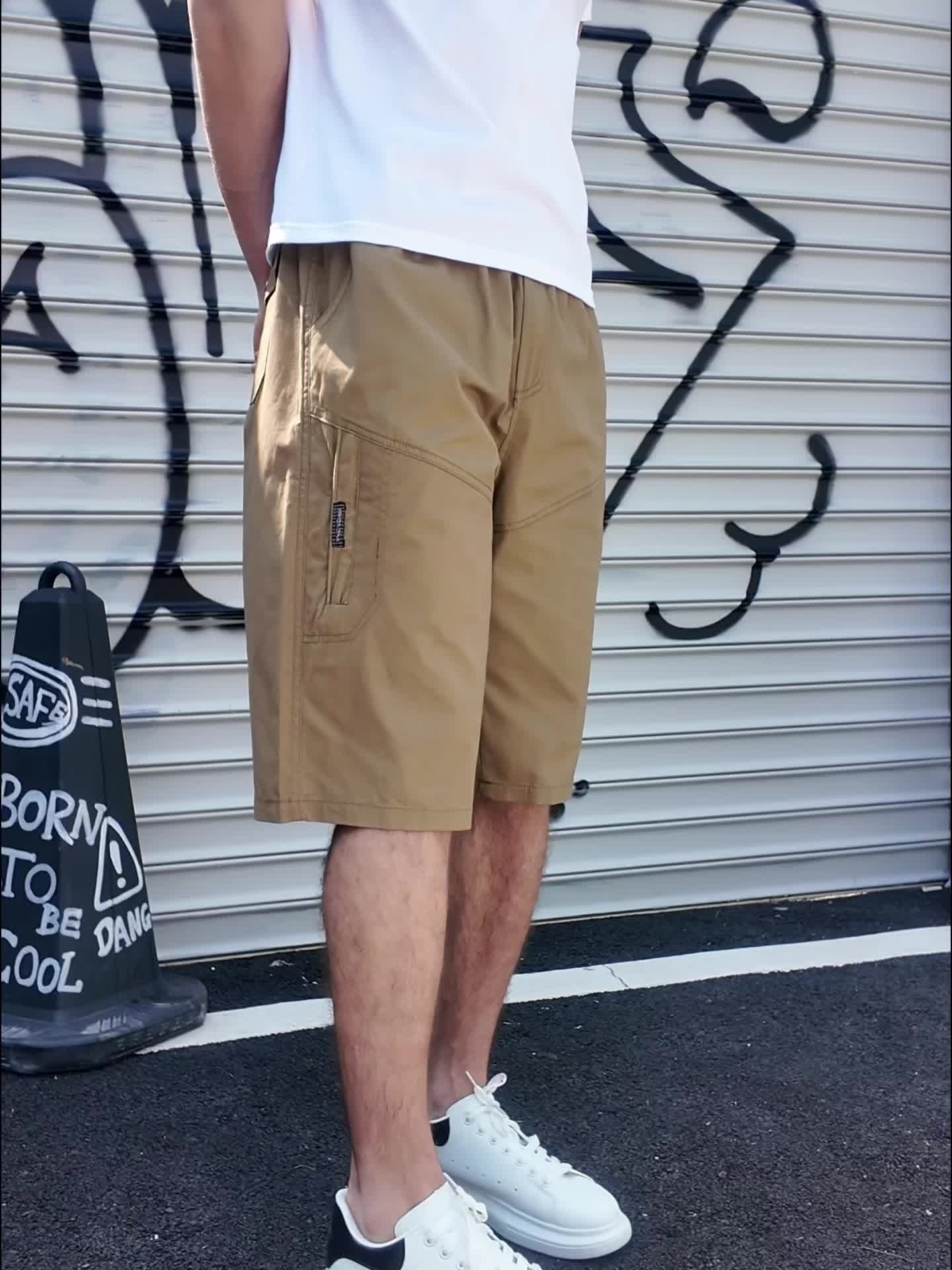 Short bermuda décontracté pour homme style outdoor avec poches zippées - idéal quotidien et loisirs - Image 10