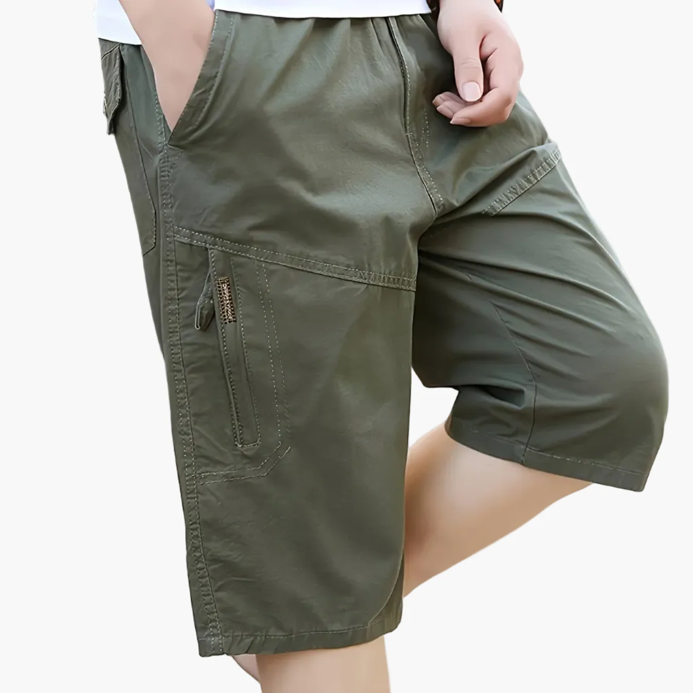Short bermuda décontracté pour homme style outdoor avec poches zippées - idéal quotidien et loisirs - Image 12