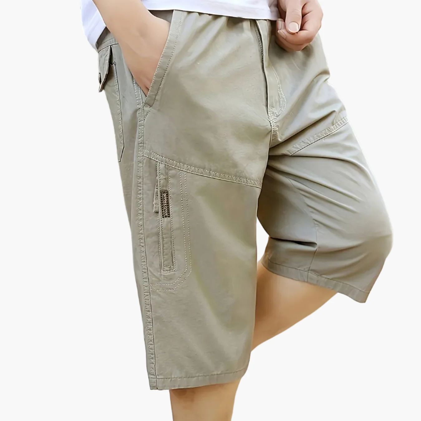 Short bermuda décontracté pour homme style outdoor avec poches zippées - idéal quotidien et loisirs - Image 14