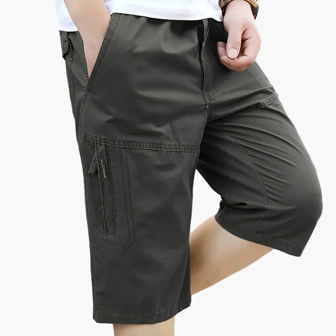 Short bermuda décontracté pour homme style outdoor avec poches zippées - idéal quotidien et loisirs - Image 15