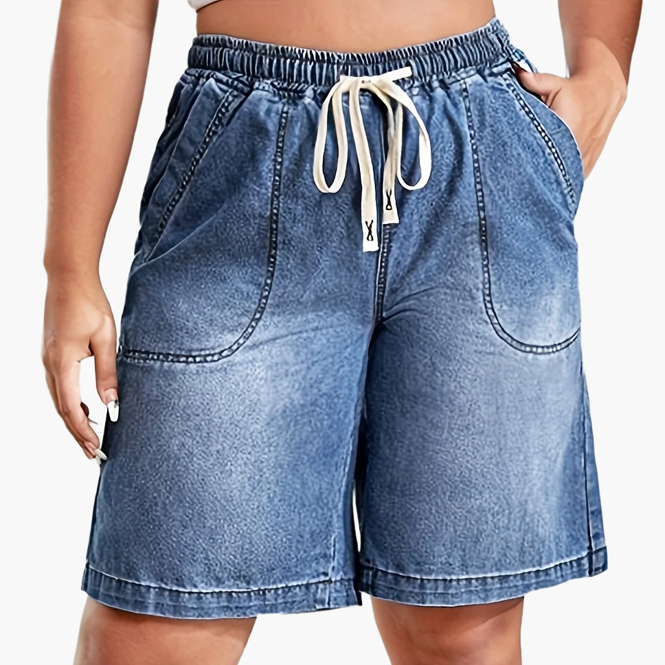 Short bermuda décontracté taille haute à cordon pour femme - Style urbain printemps été - Image 4