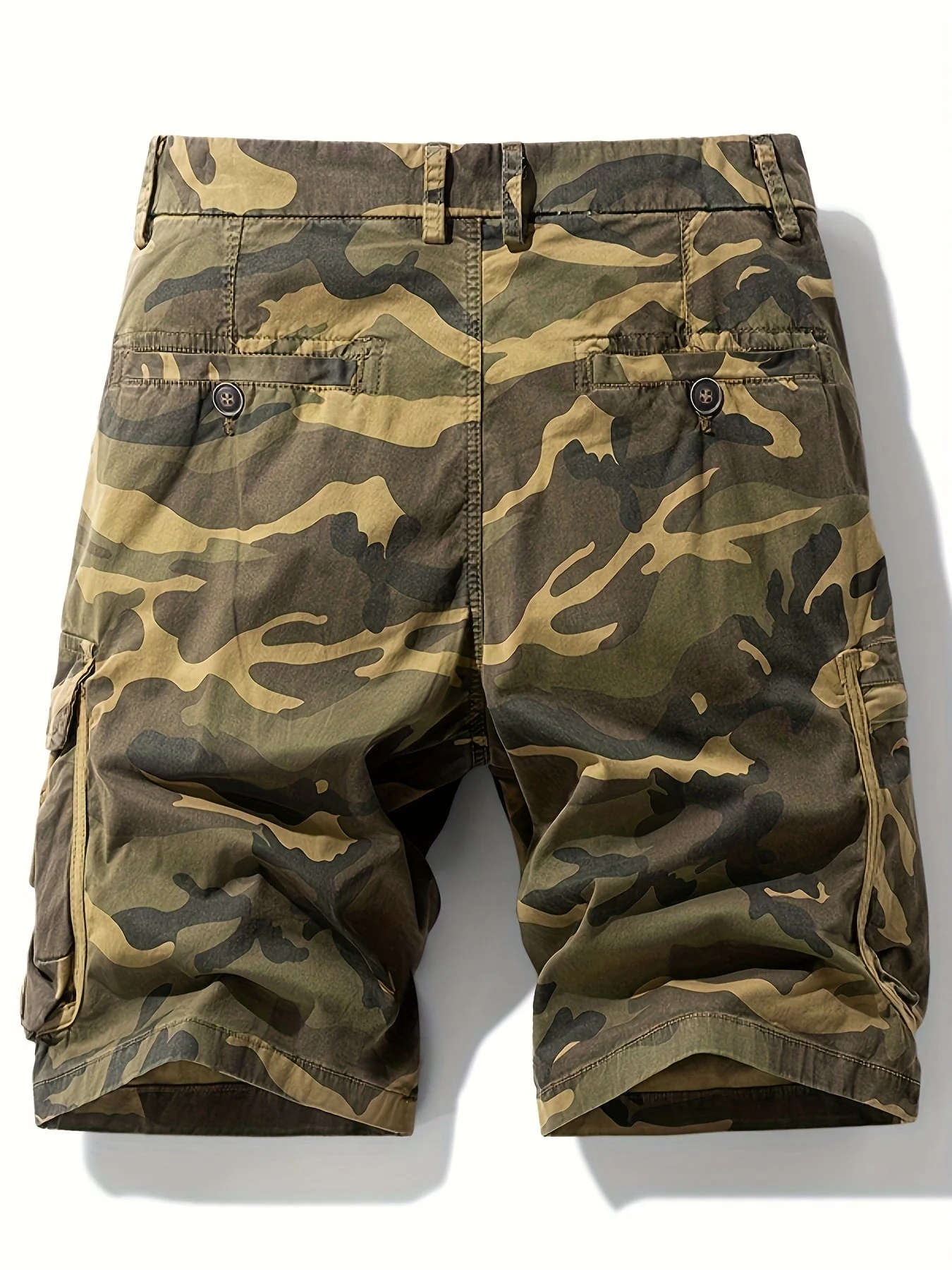 Short cargo camouflage style militaire pour homme – Idéal pour l'extérieur, loisirs et vacances - Image 4
