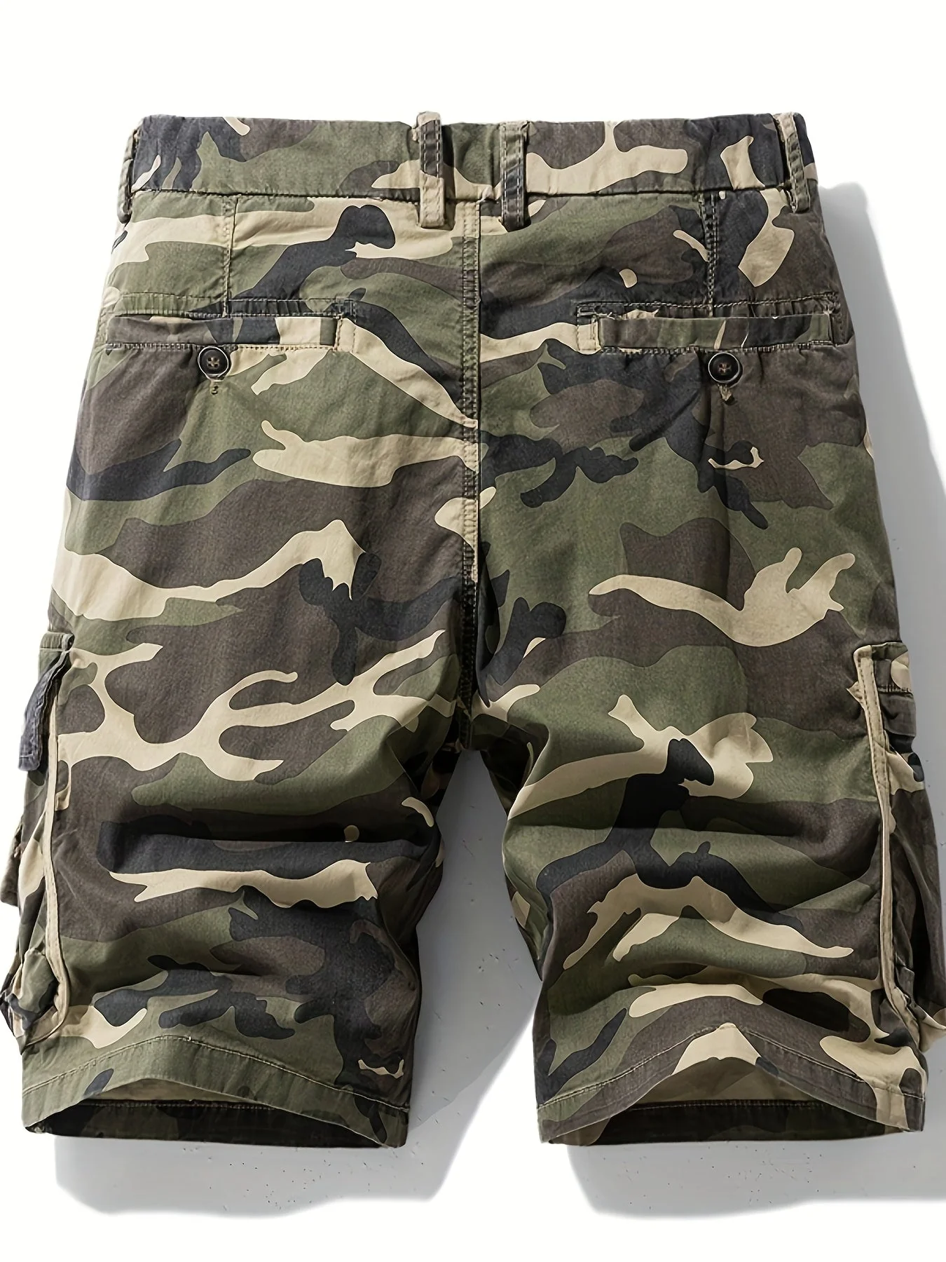 Short cargo camouflage style militaire pour homme – Idéal pour l'extérieur, loisirs et vacances - Image 6