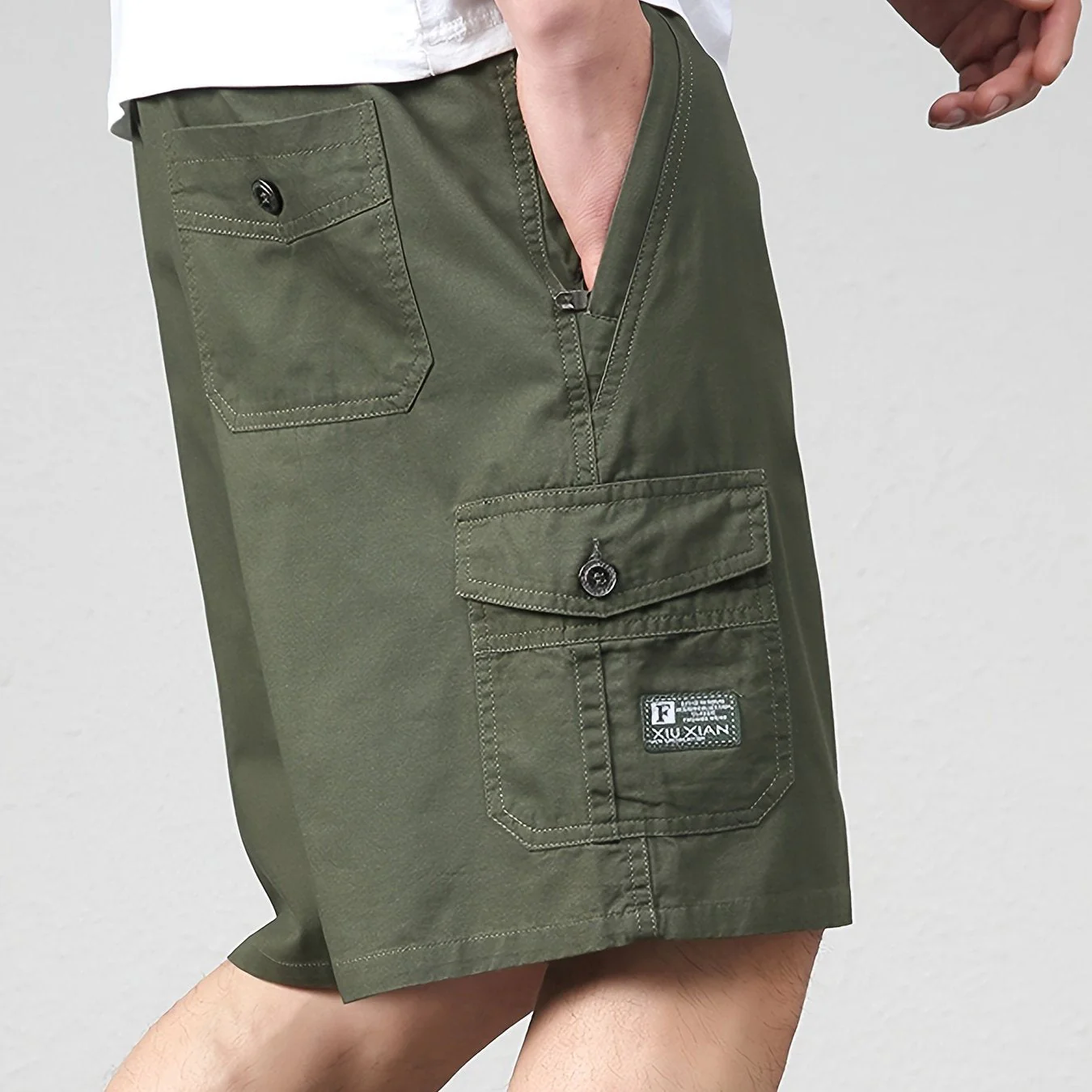 Short Cargo Décontracté Homme Multi-poches pour Usage Quotidien et Loisirs - Image 10