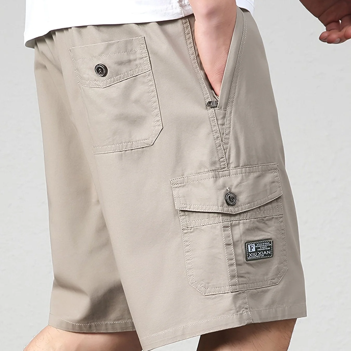 Short Cargo Décontracté Homme Multi-poches pour Usage Quotidien et Loisirs - Image 11