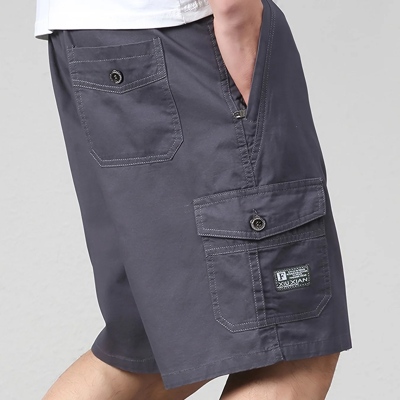 Short Cargo Décontracté Homme Multi-poches pour Usage Quotidien et Loisirs - Image 13