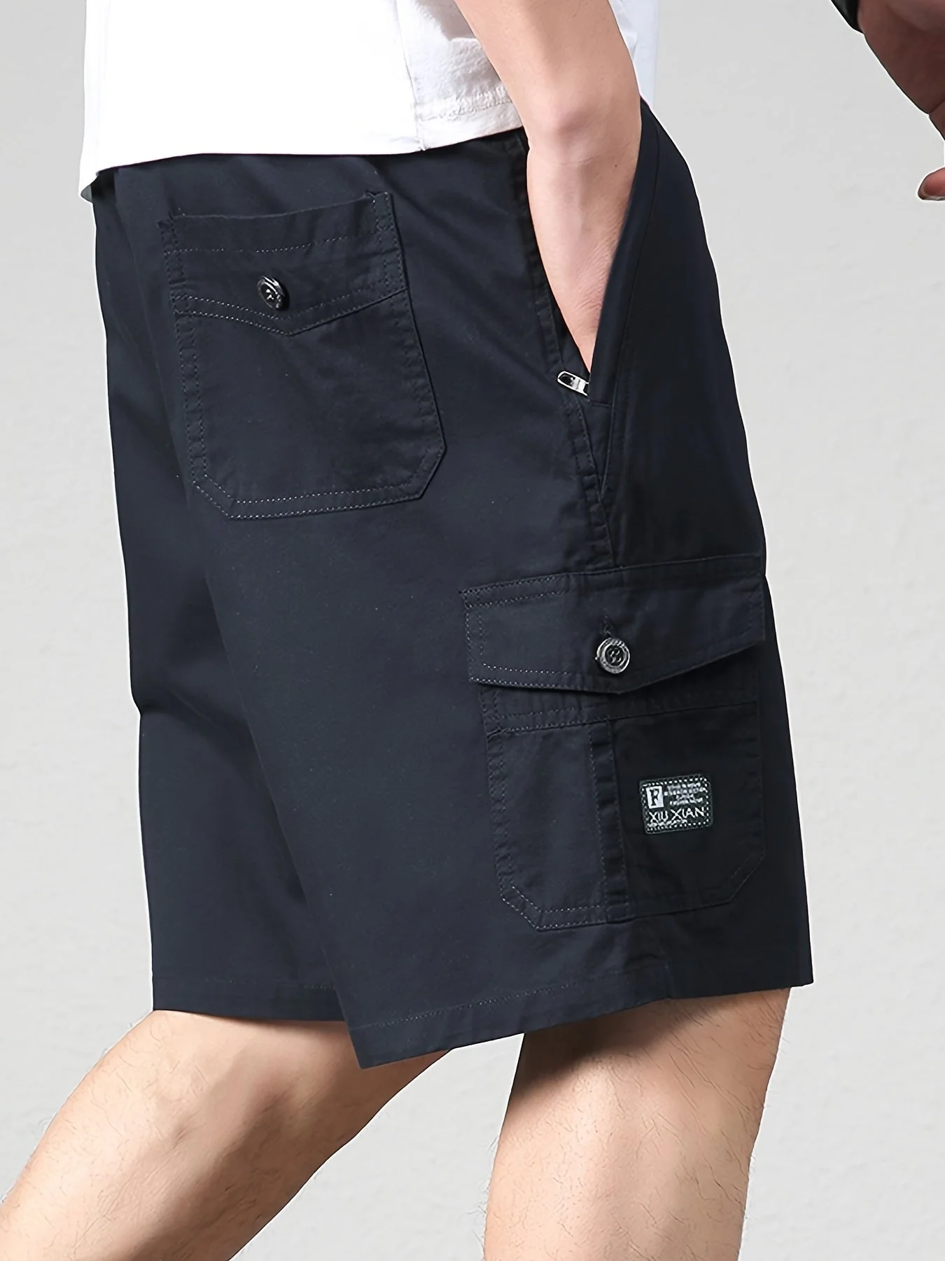 Short Cargo Décontracté Homme Multi-poches pour Usage Quotidien et Loisirs - Image 3