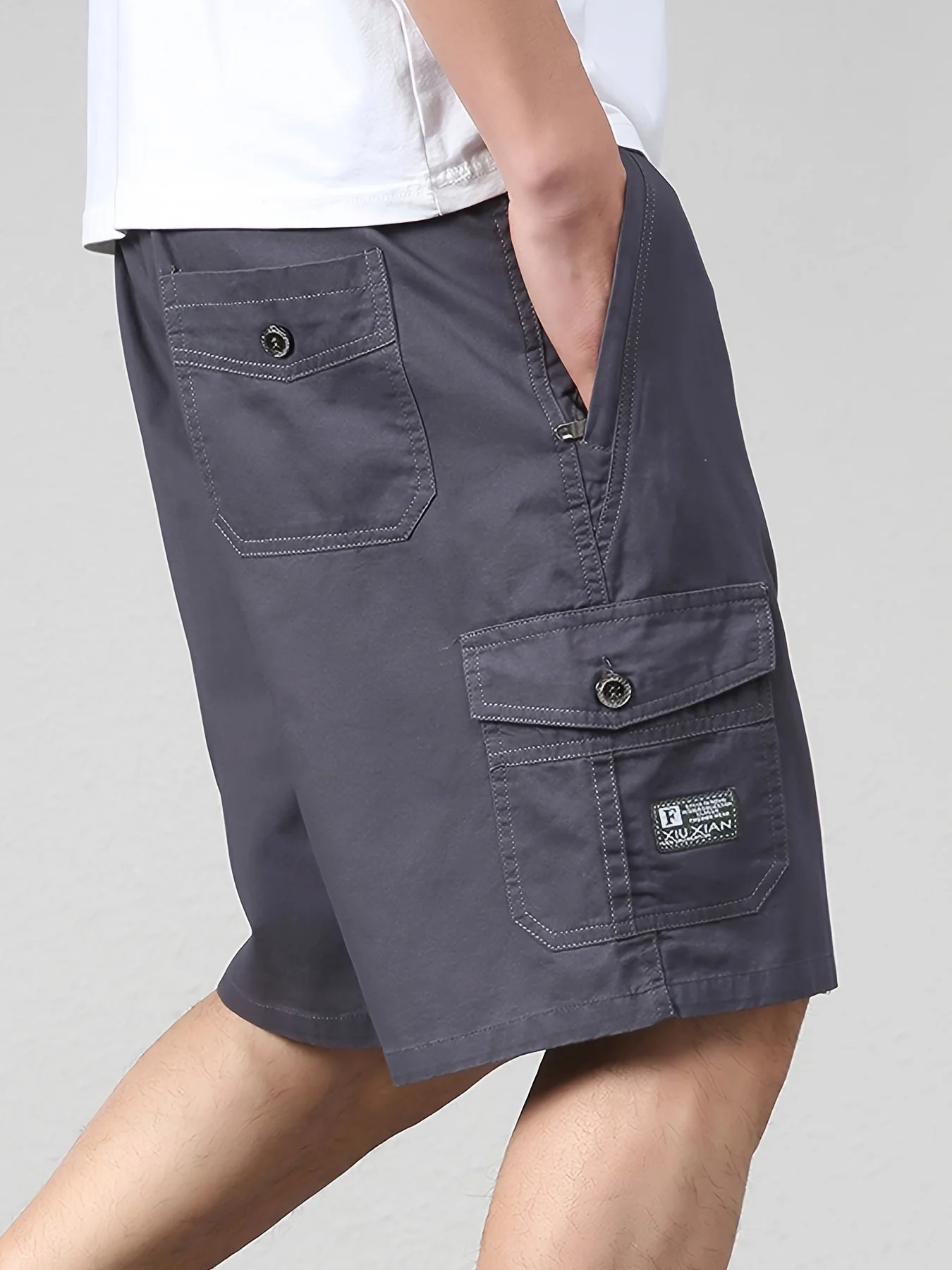 Short Cargo Décontracté Homme Multi-poches pour Usage Quotidien et Loisirs - Image 5