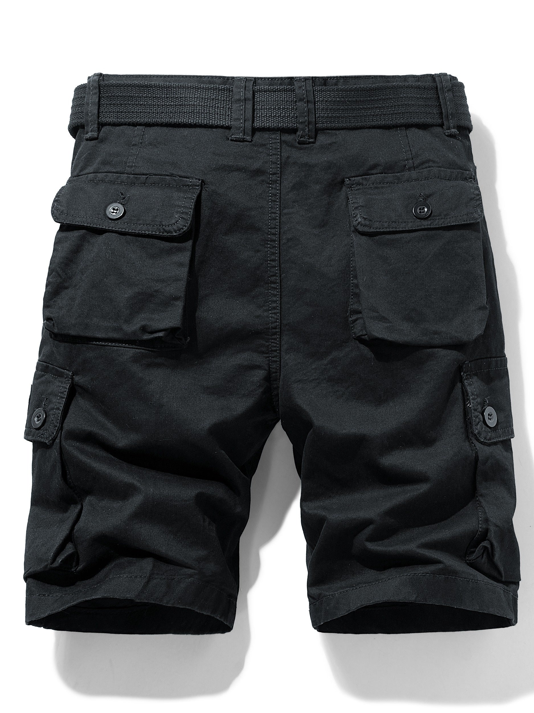 Short cargo décontracté pour homme avec poches multiples et ceinture – Idéal pour l'été et les activités de plein air - Image 6