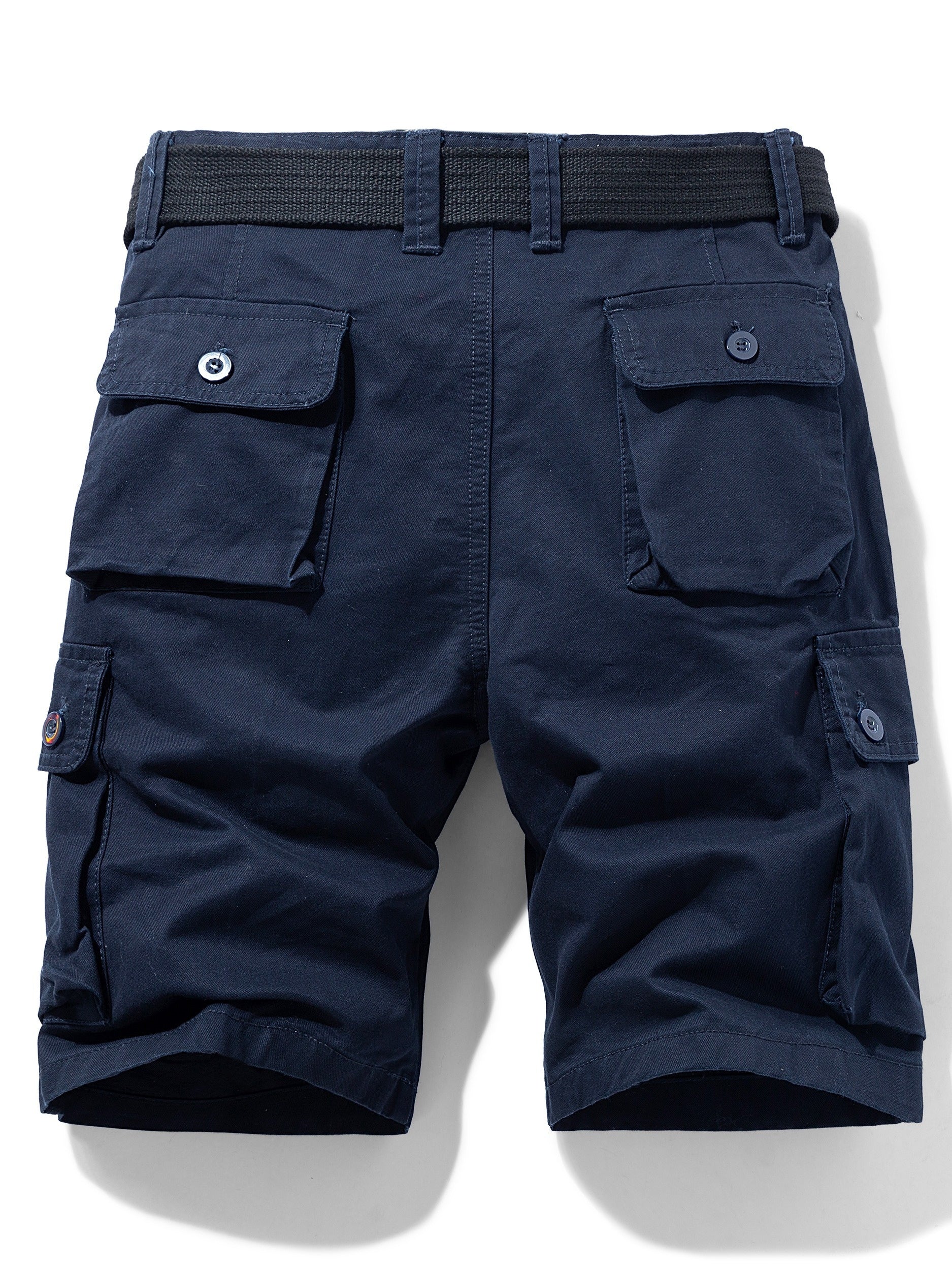 Short cargo décontracté pour homme avec poches multiples et ceinture – Idéal pour l'été et les activités de plein air - Image 7