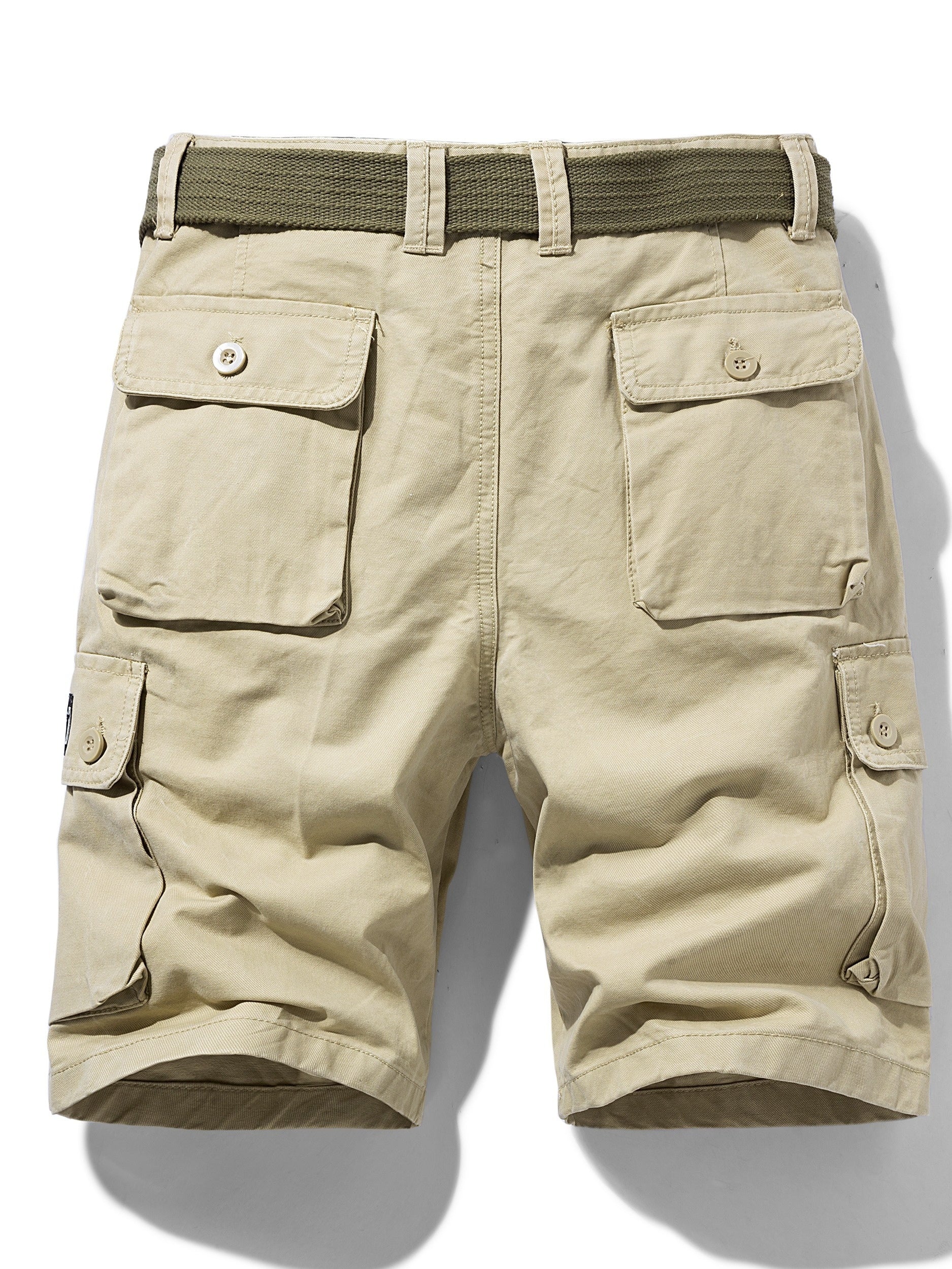 Short cargo décontracté pour homme avec poches multiples et ceinture – Idéal pour l'été et les activités de plein air - Image 8
